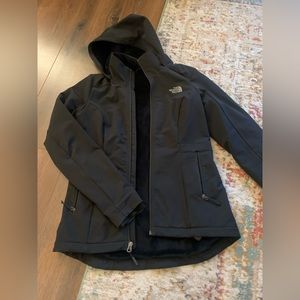 Women’s North Face Jacket - Small, black, fleece lined! Water proof!